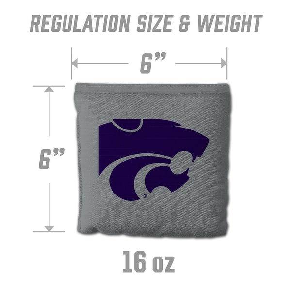Kansas State Wildcats NCAA Dual Sided Pro Stop & Slide Cornhole Bags