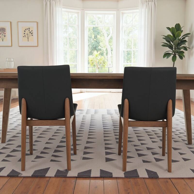 Maralunga Solid Wood Italian Style Linen Dining Chair (Set of 2)