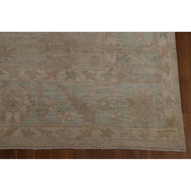 Vegetable Dye Transitional Oushak Turkish Rug Hand-Knotted Wool Carpet - 7'10" x 10'0"