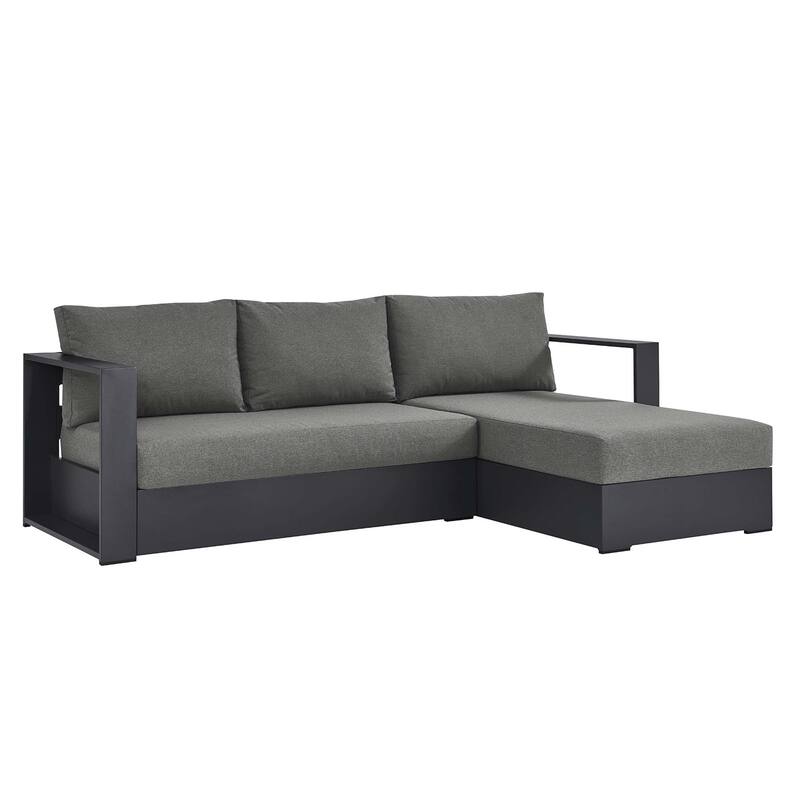Tahoe Patio Aluminum 2-Piece Right-Facing Chaise Sectional Sofa Set