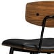 preview thumbnail 8 of 18, Nyla Mid Century Modern Dining Chair (Set of 2) in Vegan Faux Leather - 20.5" D x 19.3" W x 31"H