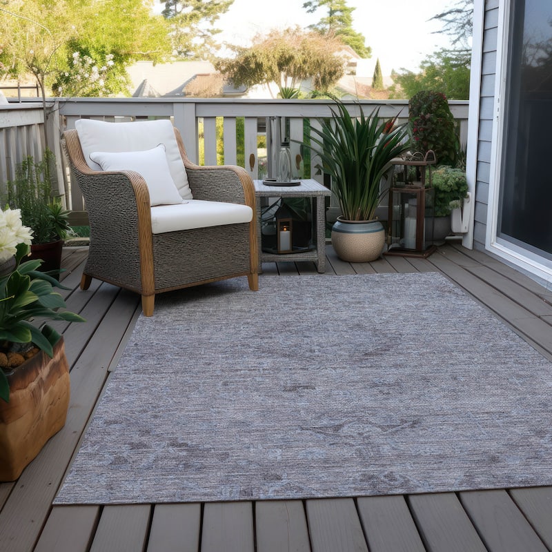 Machine Washable Indoor/ Outdoor Vintage Traditional Chantille Rug