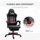 preview thumbnail 15 of 25, Vinsetto Gaming Chair Racing Style Office Ergonomic Chair Adjustable Height Swivel Recliner High Back PC Computer Desk Chair