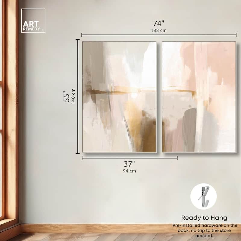 Meditative Hues I Canvas Set of 2 by Art Remedy