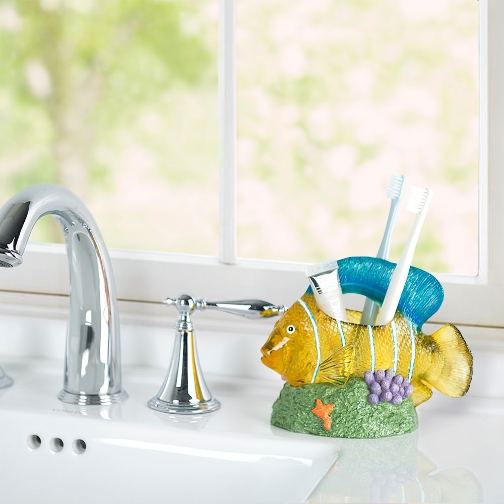 fish tales bath accessories Amazon.com: Allure Home Creation Tails 3-Piece Soap/Lotion Dispenser, Toothbrush Holder, and Wastebasket Set : Home & Kitchen So why wait Create a Kids Friendly Bathroom