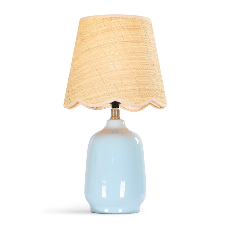 Traditional Ceramic Woven Table Lamp for Living Room