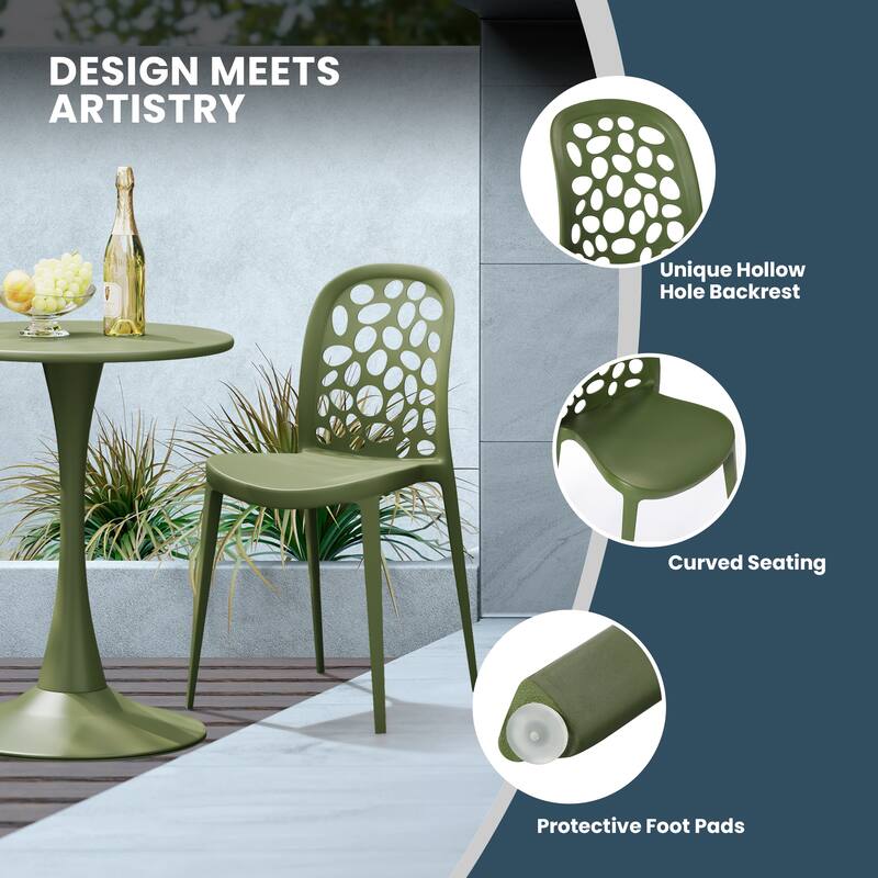 Frond and Form 2-Person Outdoor Round Dining Set