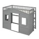 preview thumbnail 7 of 7, Black Twin SizeWood Loft Bed with Attached Ladder, Featuring Elegant Design for Stylish Bedrooms
