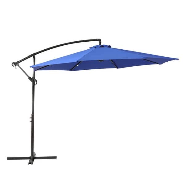 bally 10 ft. cantilever hanging patio umbrella Weller 10-foot Offset Cantilever Hanging Patio Umbrella - On Sale - Bed  Bath & Beyond