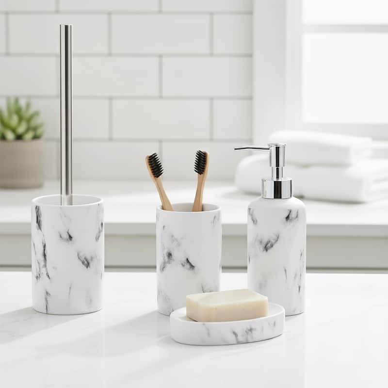 Marble Collection Bath Accessory Set Pieces