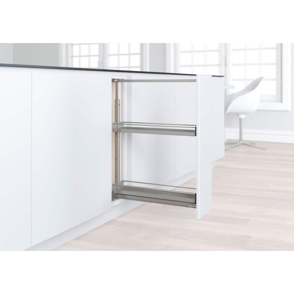 Kessebohmer 4" Wide Metal Trays for 24" to 32" Base Pull Out Cabinet - Champagne