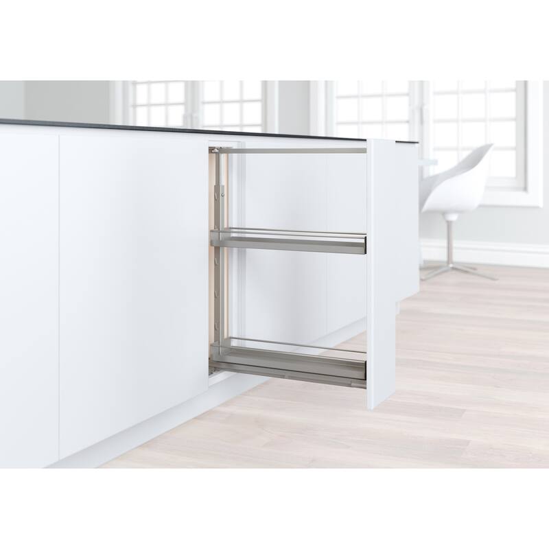 Kessebohmer 4" Wide Metal Trays for 24" to 32" Base Pull Out Cabinet - Champagne - Champagne