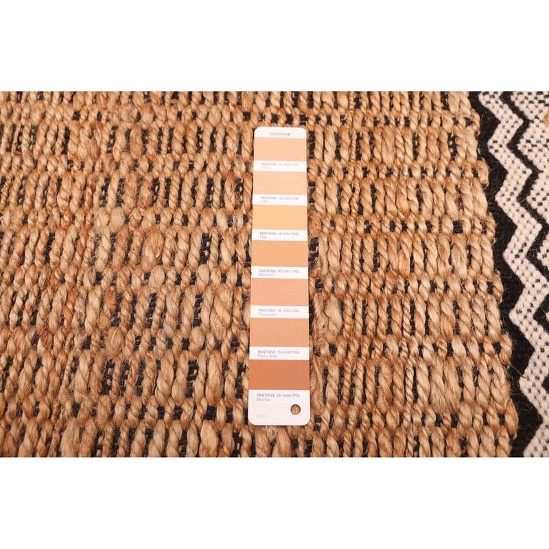 ECARPETGALLERY Braided Weave Palas Denizli Light Brown Jute Rug - 2'8 x 9'8