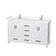 Option White / Carrara Cultured Marble Top / Brushed