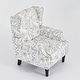 preview thumbnail 114 of 134, 2 Set Traditional Patterned Wingback Accent Chairs with NailHead