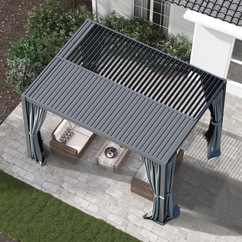 Aluminum Outdoor Pergola with Independent Louvered