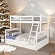 preview thumbnail 2 of 7, Twin Over Full Bunk Bed with Storage Drawers, Solid Pine Wood Construction, and Safety Guardrails
