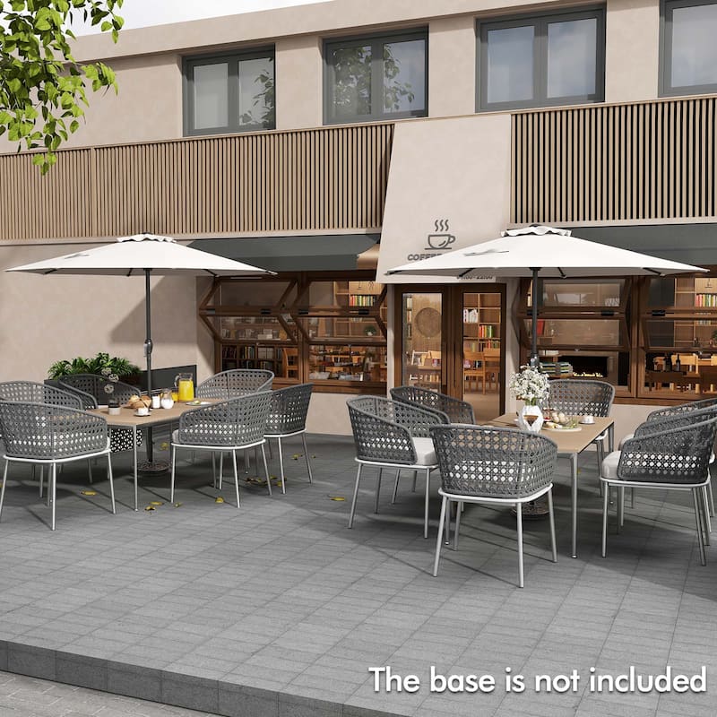 Gymax Outdoor Patio Umbrella Modern Table Umbrella w/8 Heavy Duty Ribs