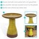 preview thumbnail 15 of 36, Sunnydaze Duo-Tone Ceramic Bird Bath