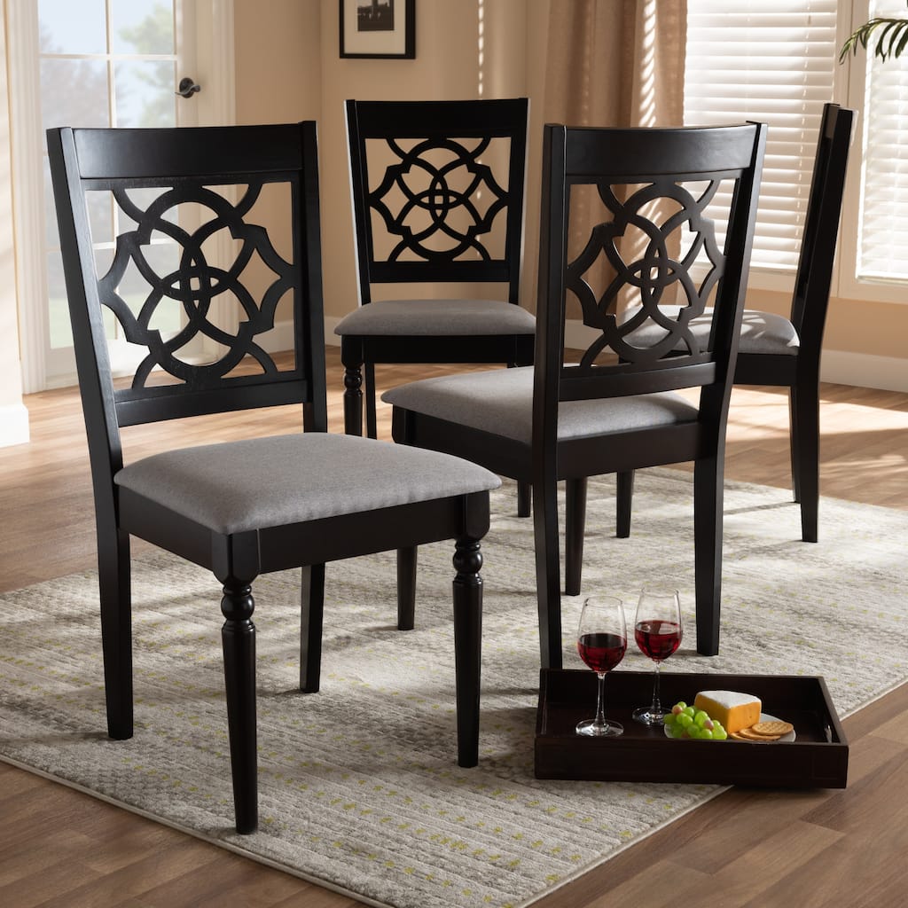 Modern and Contemporary Fabric 4-Piece Dining Chair Set