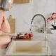 preview thumbnail 13 of 53, Karran Top Mount Double Equal Bowl Quartz Kitchen Sink - 33" x 22" x 9" - 33" x 22" x 9"