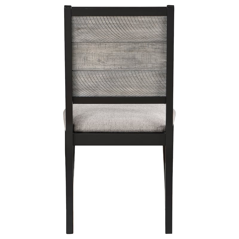Elodie Grey and Black Wood Dining Side Chair (Set of 2)