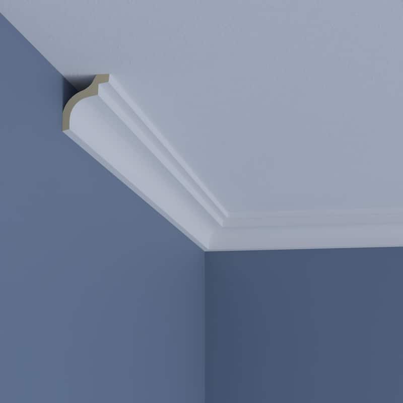 2 1/8"H x 1 3/4"P x 2 3/4"F x 94 1/2"L Lily Crown Moulding - 1-Pack