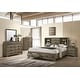 preview thumbnail 1 of 5, Roundhill Furniture Loiret Rubbed Gray Oak Finish Wood Storage Platform Bedroom Set with Dresser, Mirror, Nightstand, Chest Queen