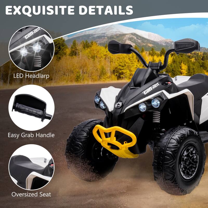 12V Kids ATV Ride on Toy Car Bombardier Licensed BRP Can-am 4 Wheeler