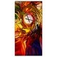 preview thumbnail 2 of 12, Designart 'Illusions of Stained Glass' Oversized Modern Wall CLock
