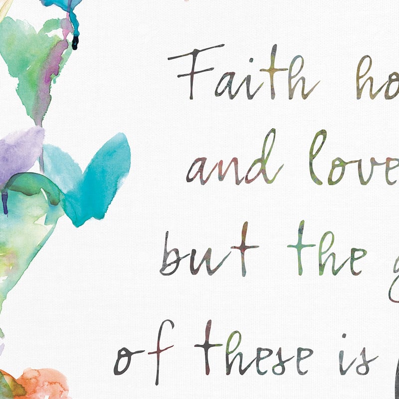 Faith Hope and Love by Carol Robinson Canvas Art Print