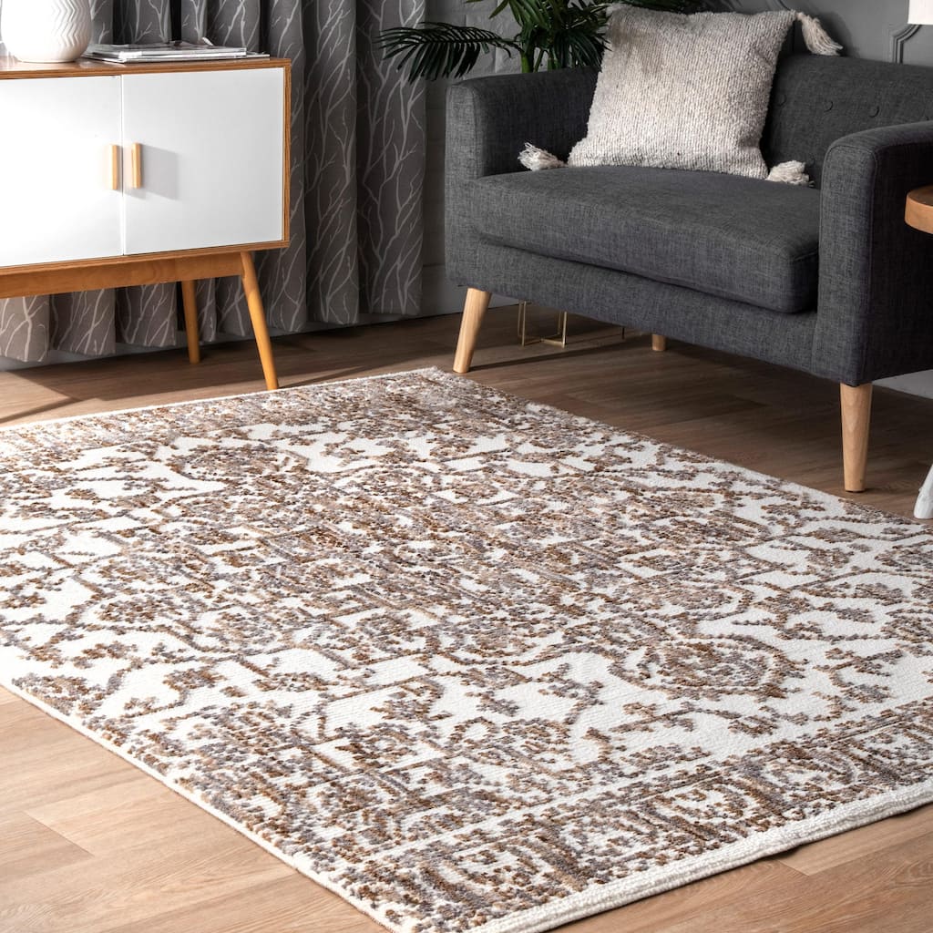 Nuloom Transitional Vintage Lavish Mayen Medallion Area Rug