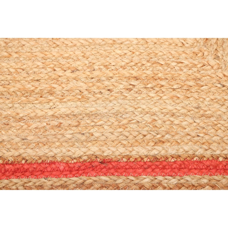ECARPETGALLERY Braided Weave Palas Denizli Tan Jute Rug - 2'7 x 6'3