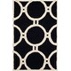 preview thumbnail 57 of 68, SAFAVIEH Handmade Cambridge Arah Modern Moroccan Wool Rug 2'6" x 4' - Black/Ivory - Rectangle