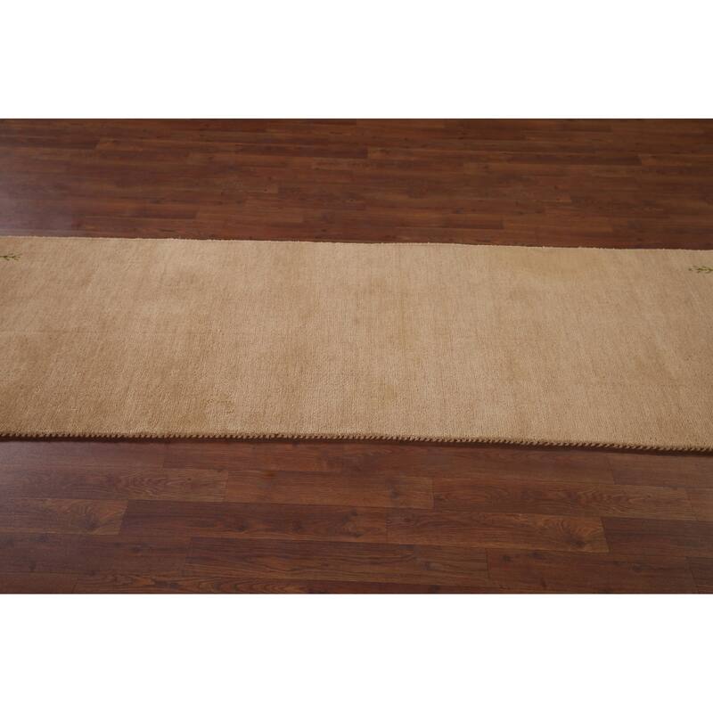 Little Animals Gabbeh Oriental Runner Rug Hand-Knotted Wool Carpet - 2'6"x 9'7"