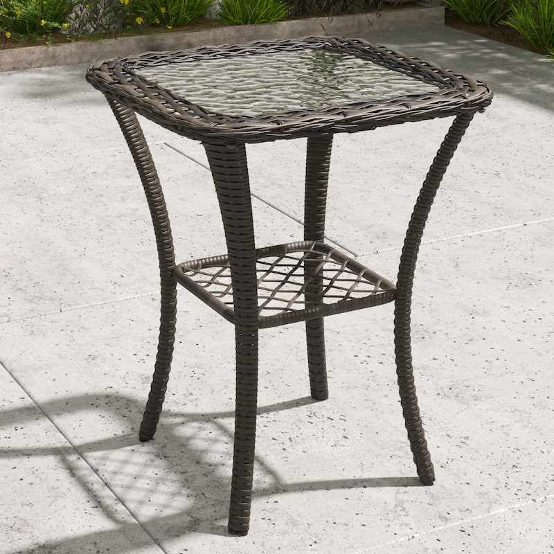 Corvus Livorno Outdoor 3-piece Steel Wicker Swivel Chat Set