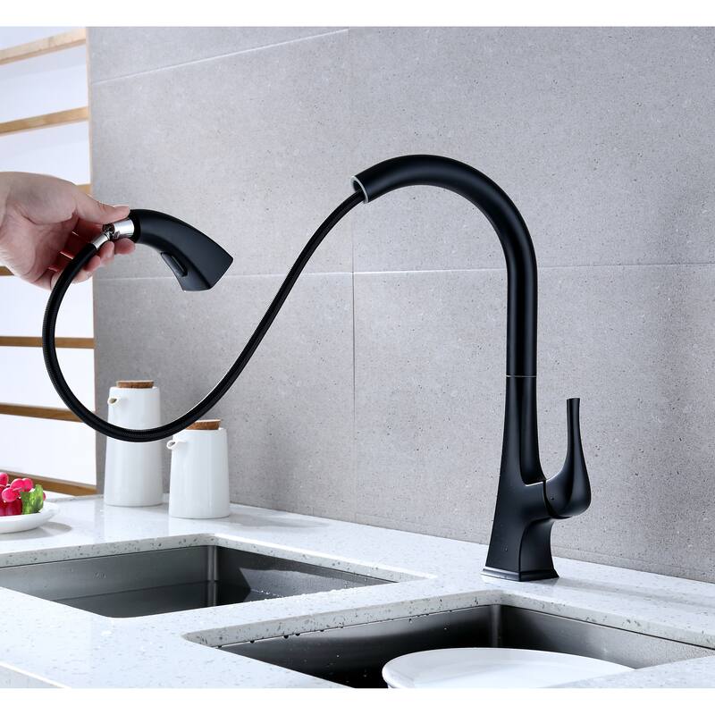 Ultra Faucets Quest Collection Single-Handle Kitchen Faucet With Pull-Down Spray