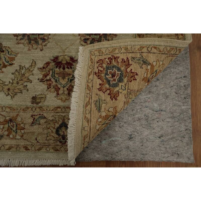 Hand Knotted Oriental 100% Wool Carpet Traditional Floral Beige & Ivories Peshawar Area Rug - 6' 2'' X 2' 7''