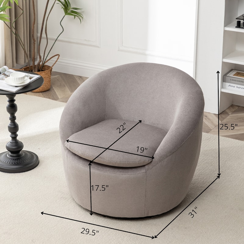 Roundhill Furniture Winnie Modern Swivel Barrel Chair