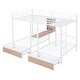 preview thumbnail 5 of 14, Full Over Twin & Twin Triple Bunk Bed with Drawers, Desks and Shelves
