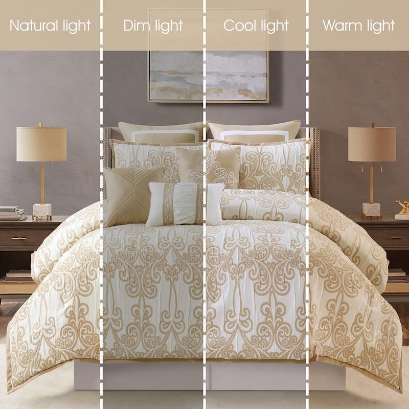 Nanshing Angelique 9 Piece Traditional Scroll Comforter Ste