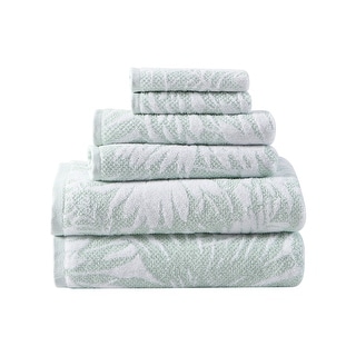 Tommy Bahama Lago Palm Green Cotton Terry 6 Piece Towel Set - 6 Piece