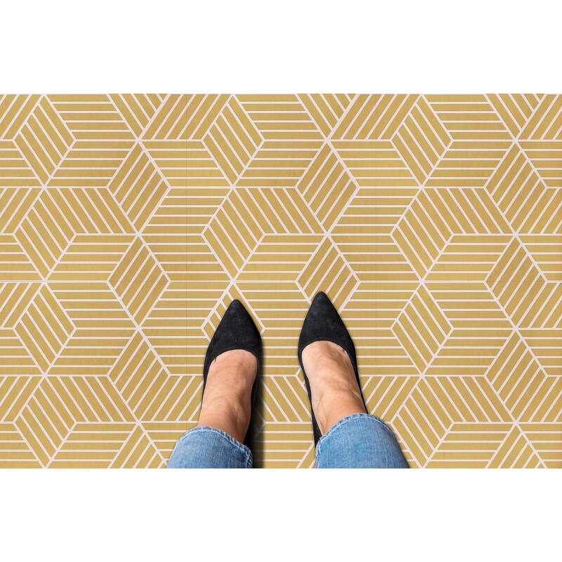 Retro Self Adhesive Vinyl Floor Tile - Latte - 20 Tiles/20 sq. ft.