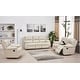 preview thumbnail 22 of 23, Betsy Furniture 3 Piece Bonded Leather Reclining Living Room Set, Sofa, Loveseat and Glider Chair