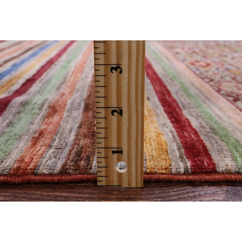 Golden Nile Khorjin Persian Gabbeh Handmade Wool Rug - 2' 8" X 3' 11"
