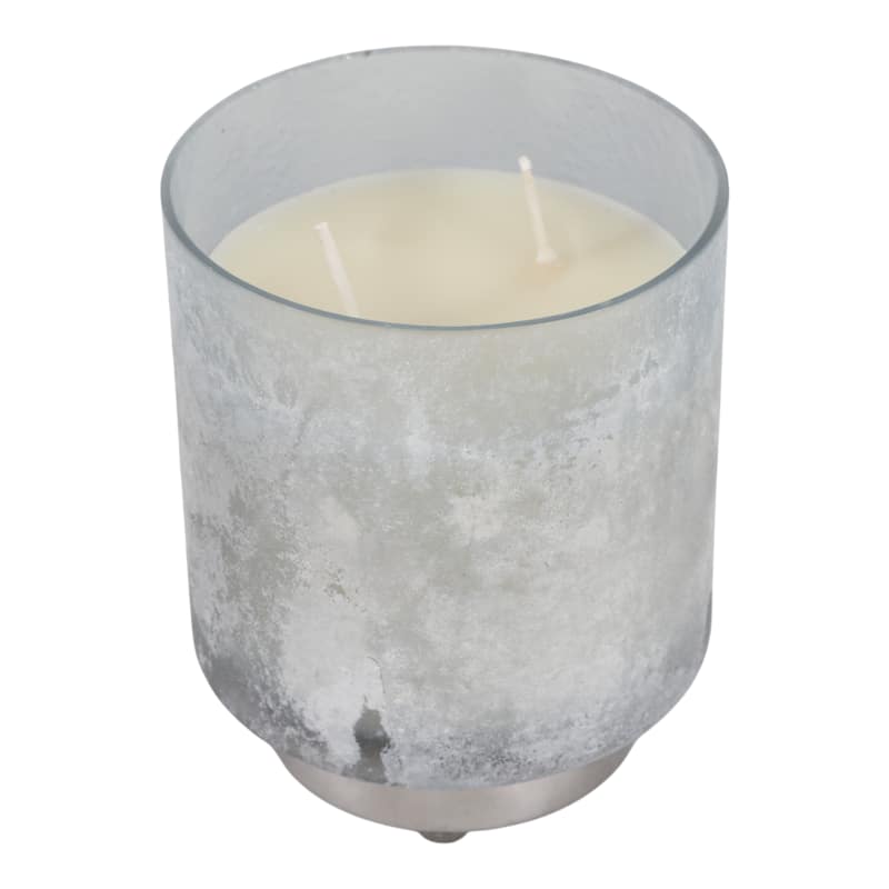 Modern Round Glass Candle on Base - 5" - 5.0"