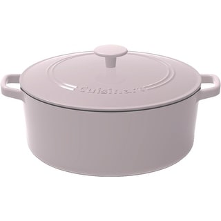 Cuisinart Cast Iron Casserole, 5.5 Qt Oval Covered, Enameled Provencial Blue