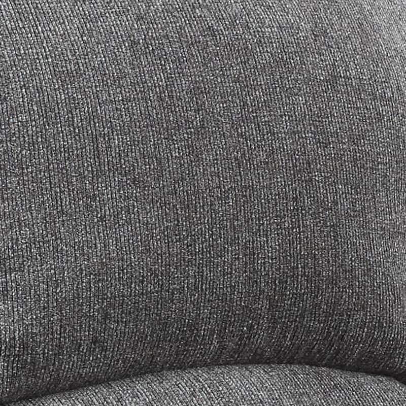 Nickel Nailhead Trim Fabric Upholstered Rocker Recliner, Gray