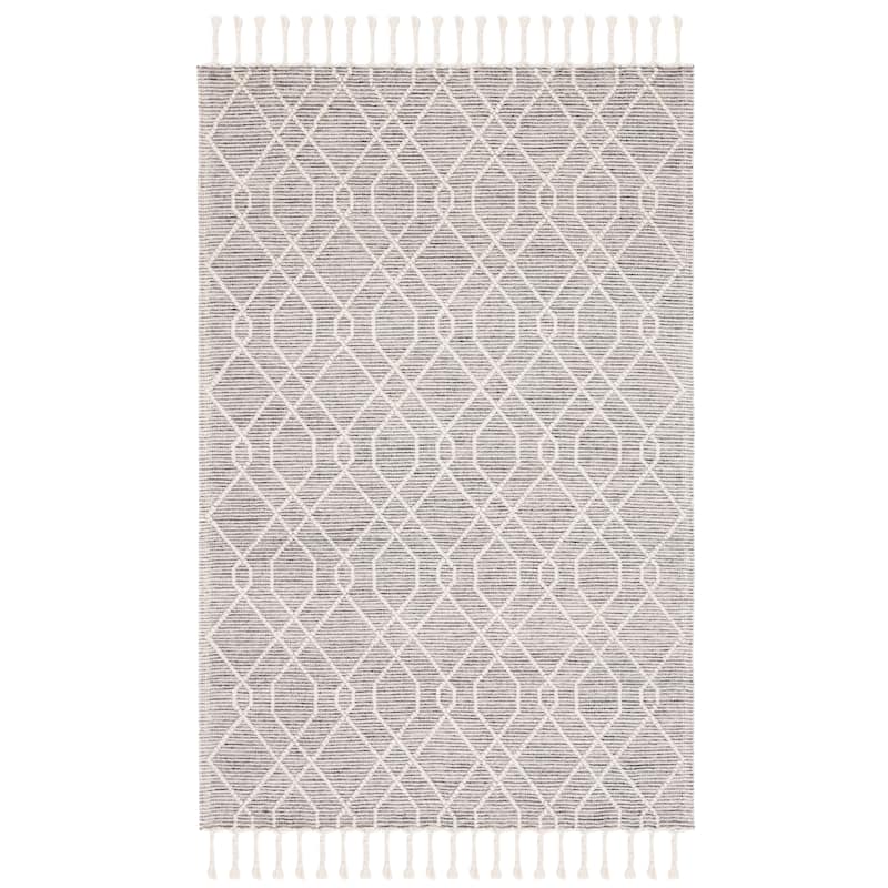 SAFAVIEH Handmade Natura Giacomina Transitional Wool Rug - 5' x 8' - Ivory/Black