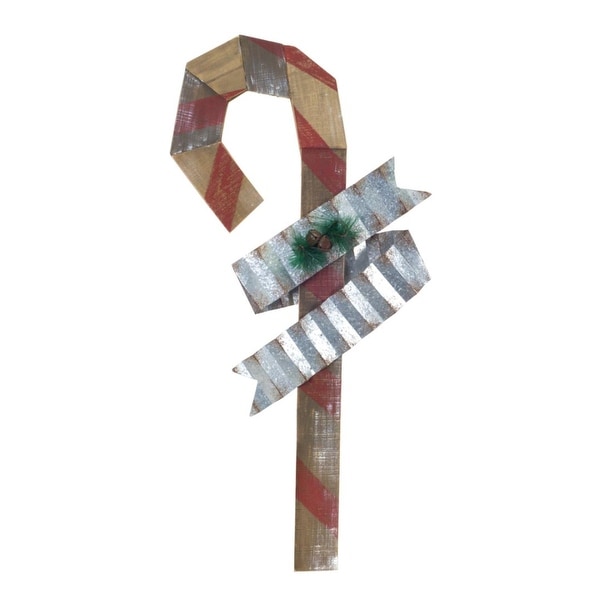 pack of 2 brown and red rustic wooden and metal candy cane christmas wall dcors 32 - Candy Cane Christmas Shop pack of 2 brown and red rustic wooden and metal candy cane christmas wall dcors 32 - Candy Cane Christmas Shop